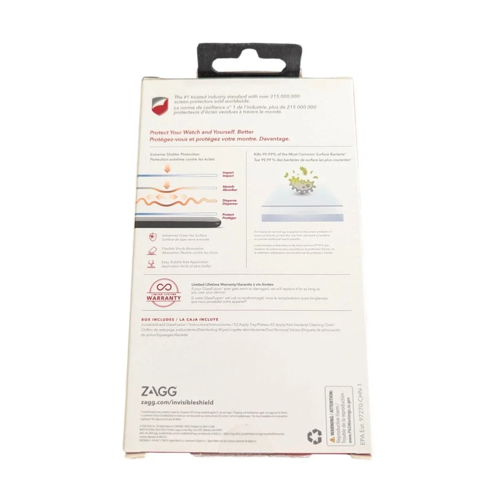 Z9N Invisible Shield  GlassFusion Screen Protector For 44mm Apple Watch 6/SE/5/4